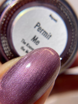 Image provided for Bee's Knees by a paid swatcher featuring the nail polish " Permit Me "