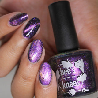 Image provided for Bee's Knees by a paid swatcher featuring the nail polish " Death is its Own Kind of Rebirth "