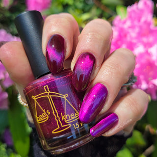 Image provided for Bee's Knees by a paid swatcher featuring the nail polish " What is Devotion Without Love? "