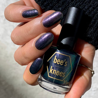 Image provided for Bee's Knees by a paid swatcher featuring the nail polish " Discord "