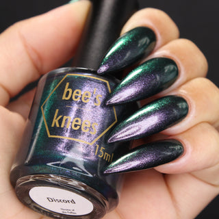 Image provided for Bee's Knees by a paid swatcher featuring the nail polish " Discord "