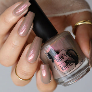 Image provided for Bee's Knees by a paid swatcher featuring the nail polish " Loving Someone is Not a Trap "