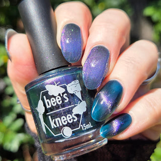 Image provided for Bee's Knees by a paid swatcher featuring the nail polish " Soon You Will Not Have to Drown "
