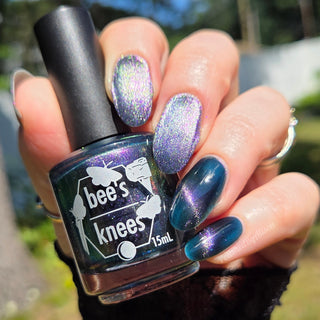 Image provided for Bee's Knees by a paid swatcher featuring the nail polish " Soon You Will Not Have to Drown "