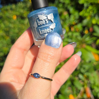 Image provided for Bee's Knees by a paid swatcher featuring the nail polish " Your Dream is at an End "