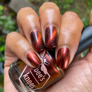 Image provided for Bee's Knees by a paid swatcher featuring the nail polish " The Crown Prince "