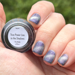 Image provided for Bee's Knees by a paid swatcher featuring the nail polish " True Power Lies in the Shadows "