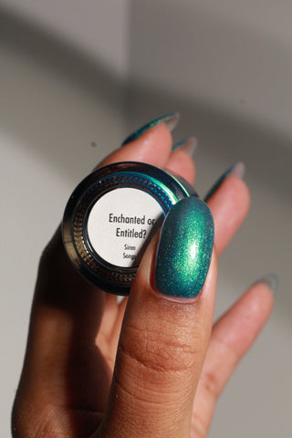 Image provided for Bee's Knees by a paid swatcher featuring the nail polish " Enchanted or Entitled? "
