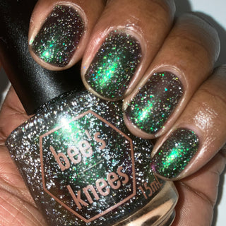 Image provided for Bee's Knees by a paid swatcher featuring the nail polish " Et in Avallen Ego "
