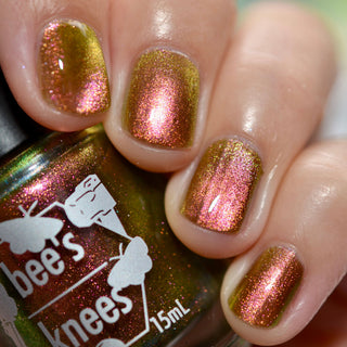 Image provided for Bee's Knees by a paid swatcher featuring the nail polish " I'm Nobody "