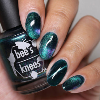 Image provided for Bee's Knees by a paid swatcher featuring the nail polish " Even Death Bears its Flowers "