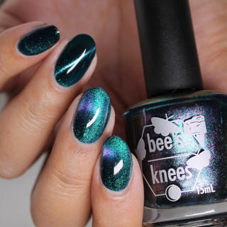 Image provided for Bee's Knees by a paid swatcher featuring the nail polish " Even Death Bears its Flowers "