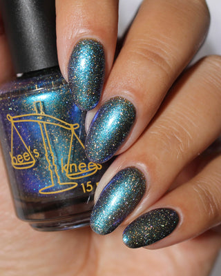Image provided for Bee's Knees by a paid swatcher featuring the nail polish " Every Accusation is Always a Confession "