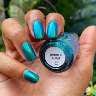 Image provided for Bee's Knees by a paid swatcher featuring the nail polish " Enchanted or Entitled? "