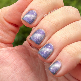 Image provided for Bee's Knees by a paid swatcher featuring the nail polish " True Power Lies in the Shadows "
