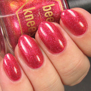 Image provided for Bee's Knees by a paid swatcher featuring the nail polish " Happy Hunting "