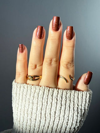 Image provided for Bee's Knees by a paid swatcher featuring the nail polish " The Narrow Limits of Academia "