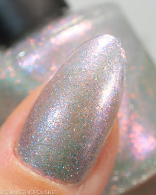Image provided for Bee's Knees by a paid swatcher featuring the nail polish " Fair Winter Lady "
