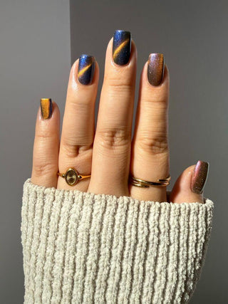 Image provided for Bee's Knees by a paid swatcher featuring the nail polish " Tether "