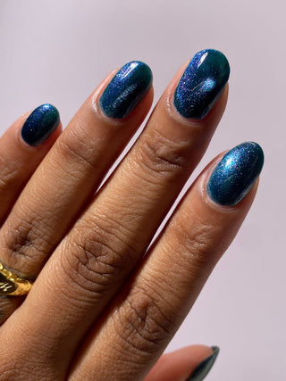 Image provided for Bee's Knees by a paid swatcher featuring the nail polish " Even Death Bears its Flowers "