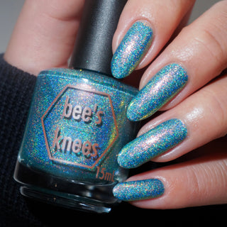 Image provided for Bee's Knees by a paid swatcher featuring the nail polish " F Is For Friends "