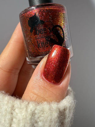 Image provided for Bee's Knees by a paid swatcher featuring the nail polish " Chained to the Desk "