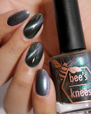 Image provided for Bee's Knees by a paid swatcher featuring the nail polish " Forgive Yourself into Existence "