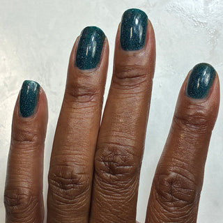 Image provided for Bee's Knees by a paid swatcher featuring the nail polish " From the Depths "