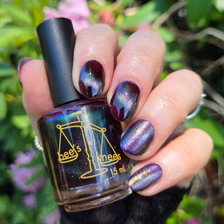 Image provided for Bee's Knees by a paid swatcher featuring the nail polish " Godstouched "