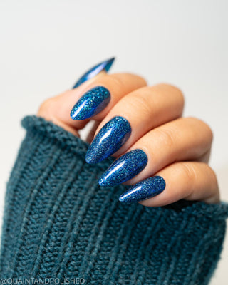 Image provided for Bee's Knees by a paid swatcher featuring the nail polish " Game Playing Deviant "