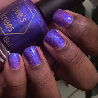 Image provided for Bee's Knees by a paid swatcher featuring the nail polish " Give It Back Tenfold "