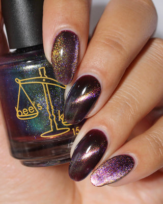 Image provided for Bee's Knees by a paid swatcher featuring the nail polish " Godstouched "