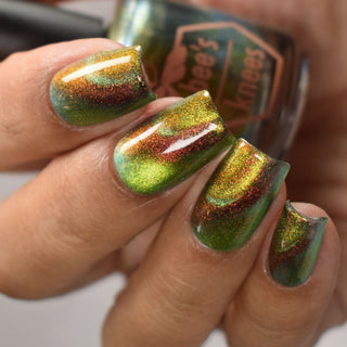 Image provided for Bee's Knees by a paid swatcher featuring the nail polish " Please Always Helps "