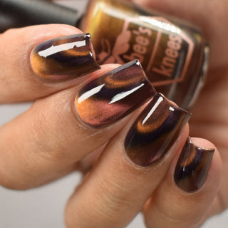 Image provided for Bee's Knees by a paid swatcher featuring the nail polish " That Word Means Everything to Him "