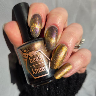 Image provided for Bee's Knees by a paid swatcher featuring the nail polish " We can Both be Human "