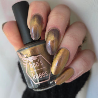 Image provided for Bee's Knees by a paid swatcher featuring the nail polish " We can Both be Human "