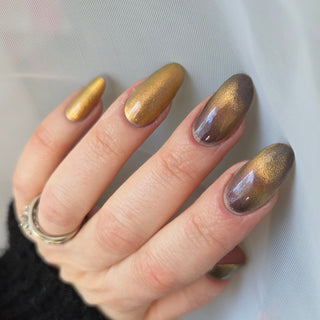 Image provided for Bee's Knees by a paid swatcher featuring the nail polish " We can Both be Human "