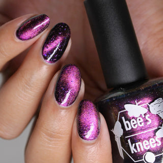 Image provided for Bee's Knees by a paid swatcher featuring the nail polish " Have Care for My Virtue "