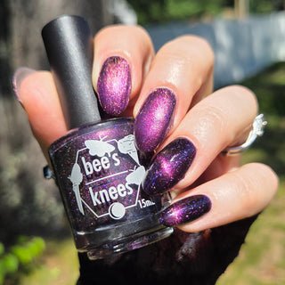 Image provided for Bee's Knees by a paid swatcher featuring the nail polish " Have Care for My Virtue "