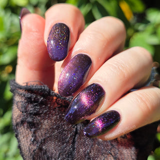 Image provided for Bee's Knees by a paid swatcher featuring the nail polish " Have Care for My Virtue "