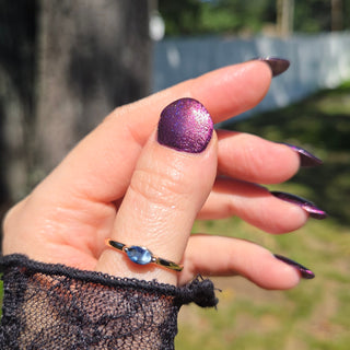 Image provided for Bee's Knees by a paid swatcher featuring the nail polish " Have Care for My Virtue "