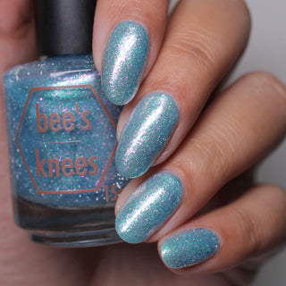 Image provided for Bee's Knees by a paid swatcher featuring the nail polish " Heartbreak "