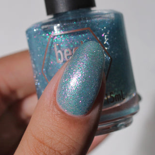 Image provided for Bee's Knees by a paid swatcher featuring the nail polish " Heartbreak "