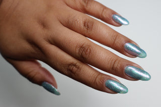 Image provided for Bee's Knees by a paid swatcher featuring the nail polish " Heartbreak "