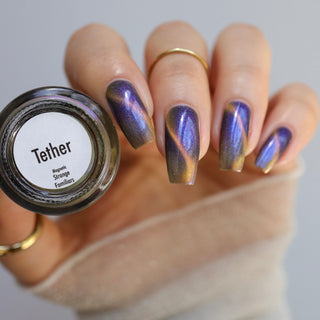 Image provided for Bee's Knees by a paid swatcher featuring the nail polish " Tether "