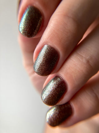 Image provided for Bee's Knees by a paid swatcher featuring the nail polish " Tend the Flames "