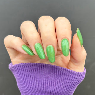 Image provided for Bee's Knees by a paid swatcher featuring the nail polish " I Really Liked Pudding "