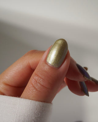 Image provided for Bee's Knees by a paid swatcher featuring the nail polish " There is Nothing But Stone "