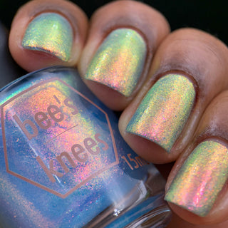 Image provided for Bee's Knees by a paid swatcher featuring the nail polish " They Would Know My Name One Day "