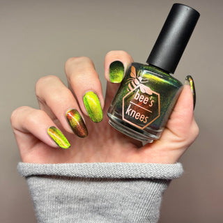 Image provided for Bee's Knees by a paid swatcher featuring the nail polish " Please Always Helps "